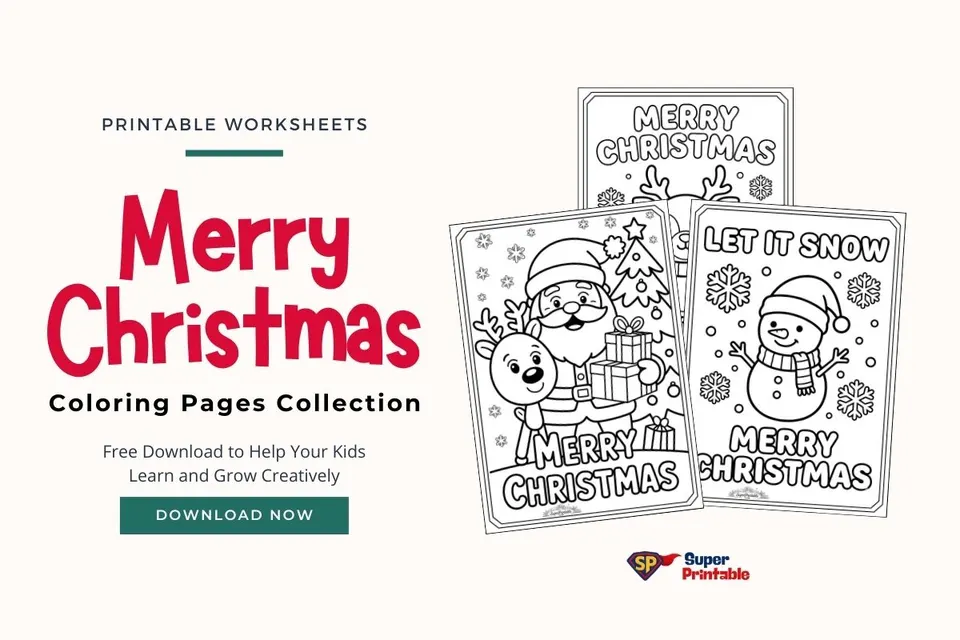 10 Merry Christmas Coloring Pages Feature Image