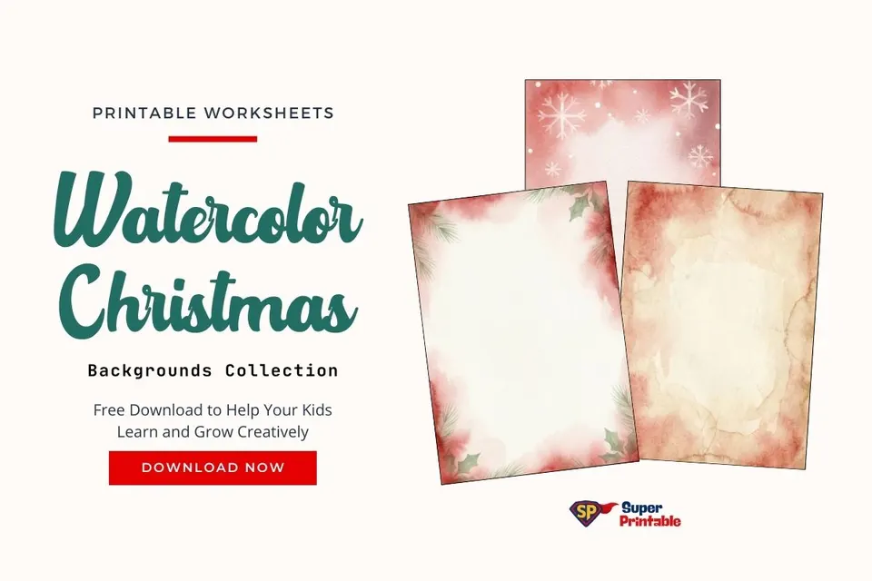 10 Watercolor Christmas Backgrounds Collection Feature Image