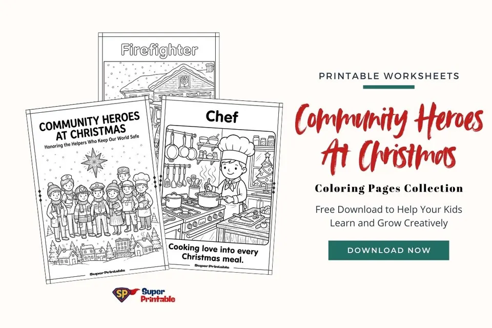 18+ Community Heroes At Christmas Coloring Pages Feature Image