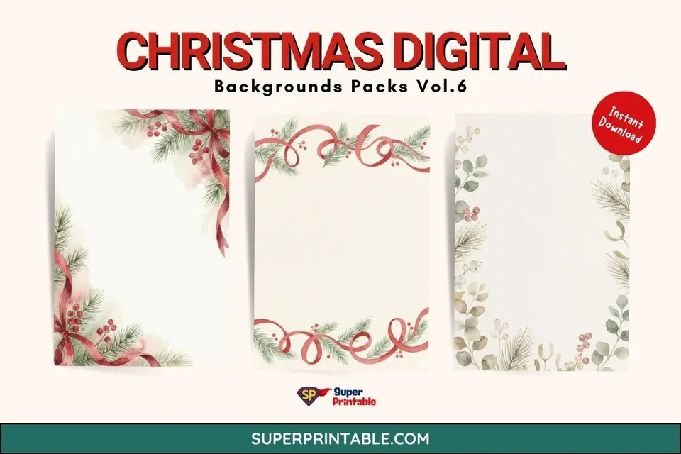 20+ Christmas Digital Backgrounds Packs Vol.7 Feature Image