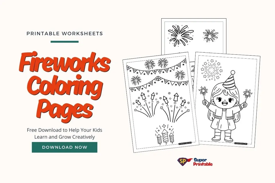 20 Fireworks Coloring Pages Feature Image