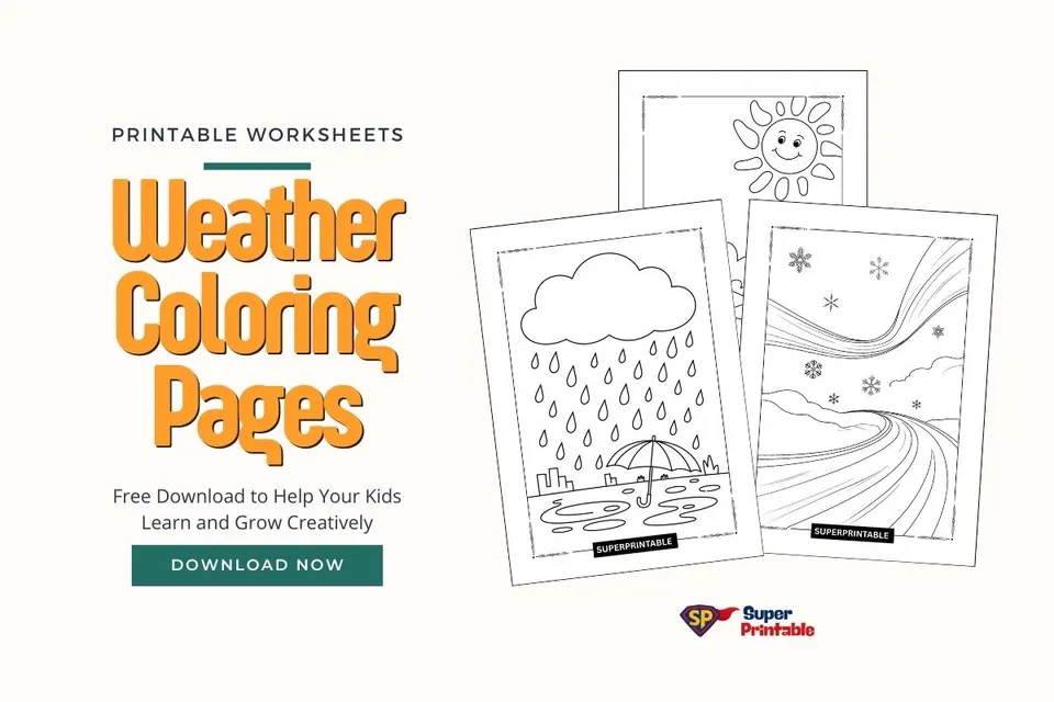 20 Weather Coloring Pages Feature Image