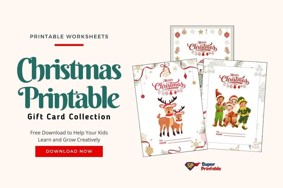 30 Christmas Printable Gift Card Feature Image
