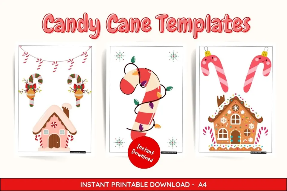 40 Candy Cane Templates Feature Image