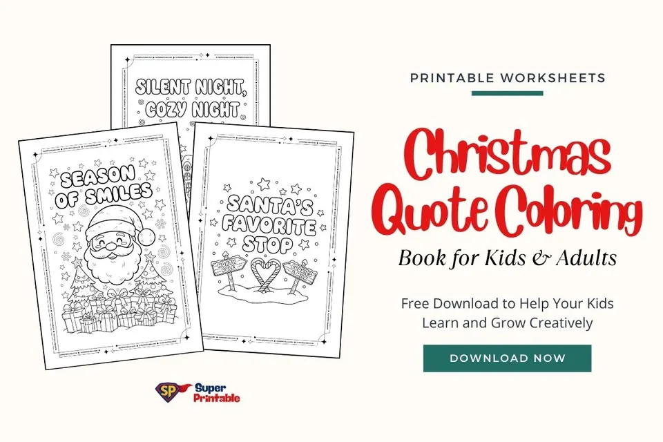 Christmas Quote Coloring Book for Kids & Adults Feature Image