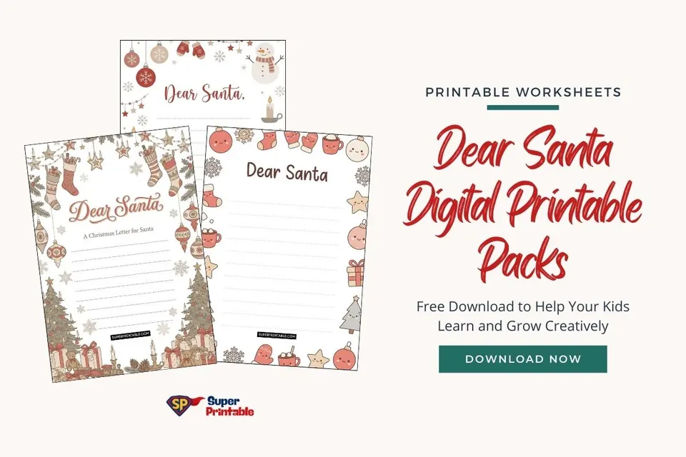 15+ Dear Santa Digital Printable Packs