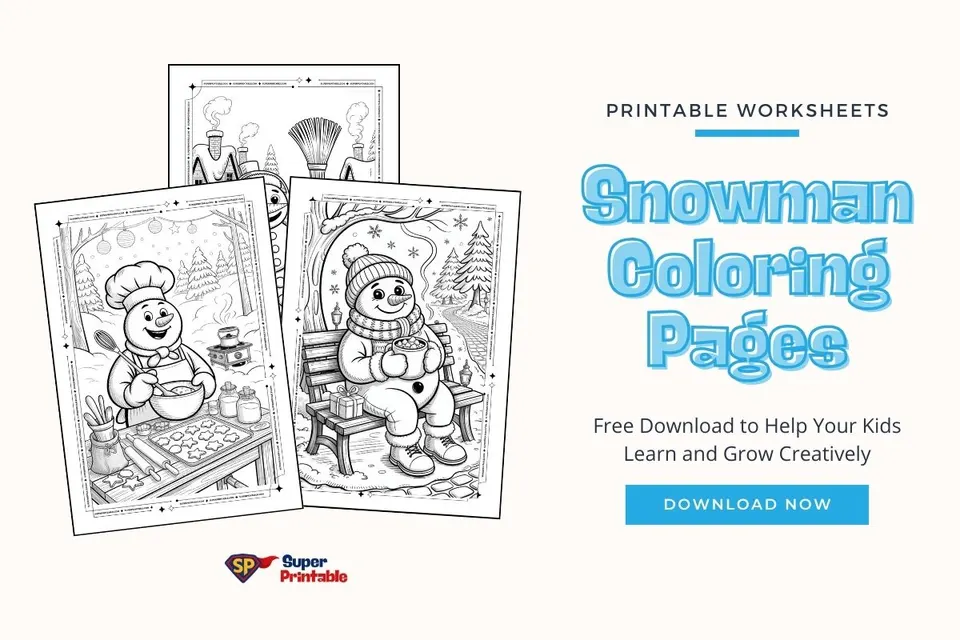 Snowman Coloring Pages Feature Image