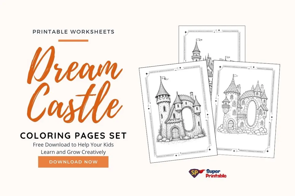 15+ Dream Castle Coloring Pages Feature Image