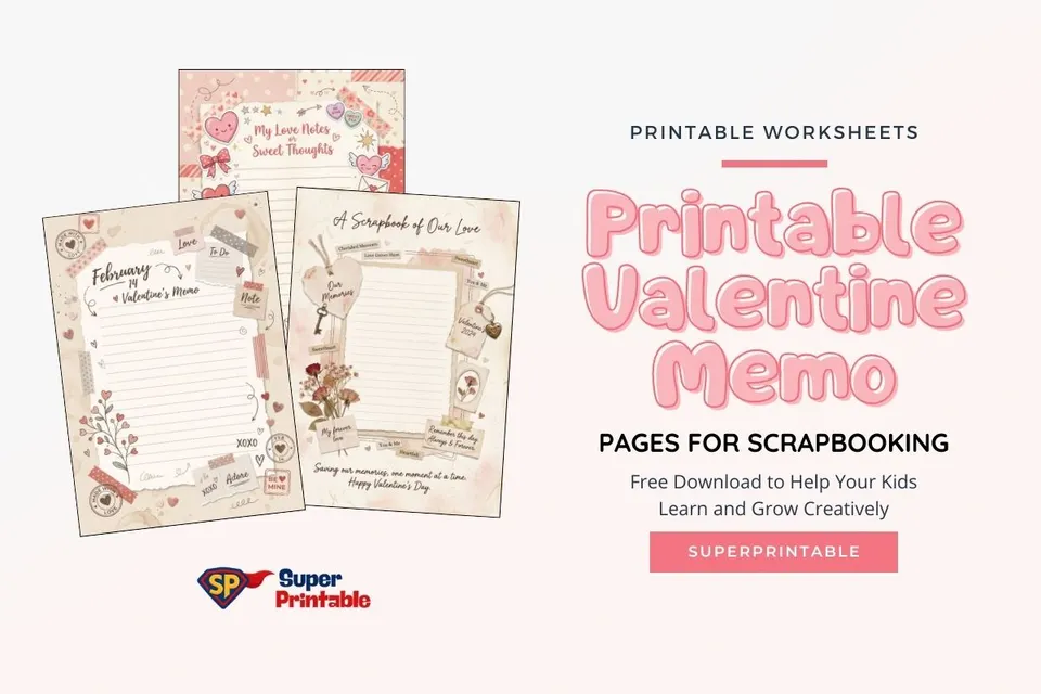 35+ Printable Valentine Memo Pages for Scrapbooking Feature Image