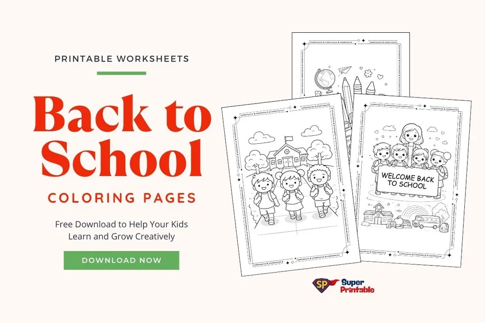 Back to School Coloring Pages Feature Image