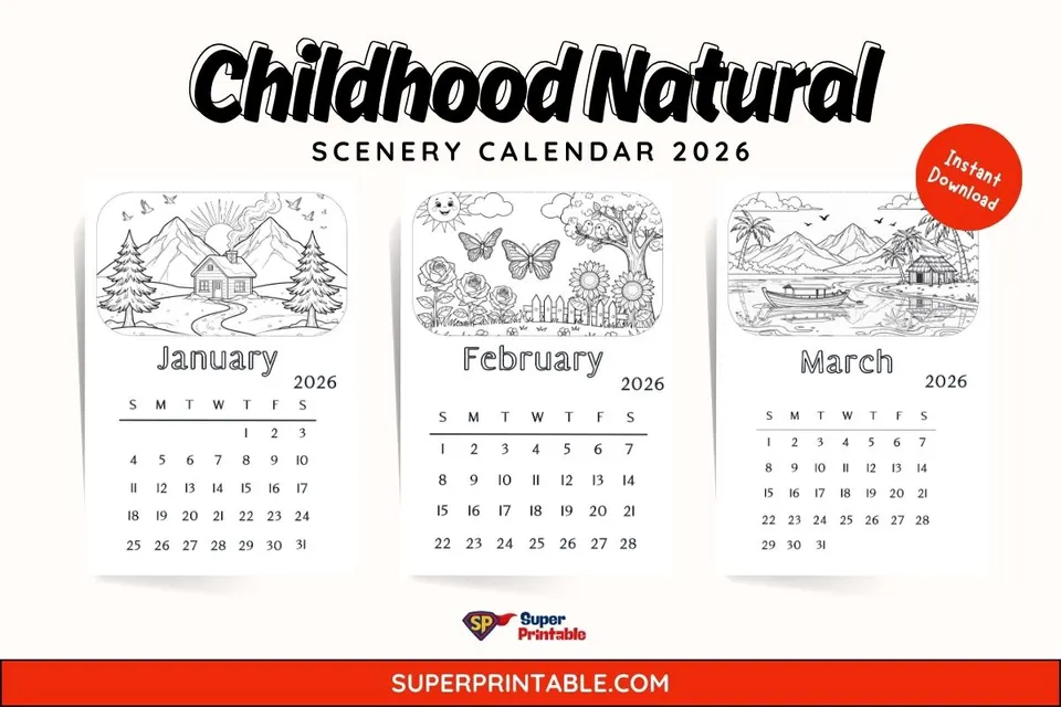 Childhood Natural Scenery Calendar 2026 Feature Image