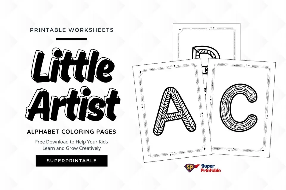 Little Artist Alphabet Coloring Pages