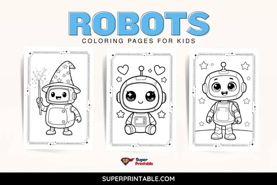 Robots Coloring Pages For Kids
