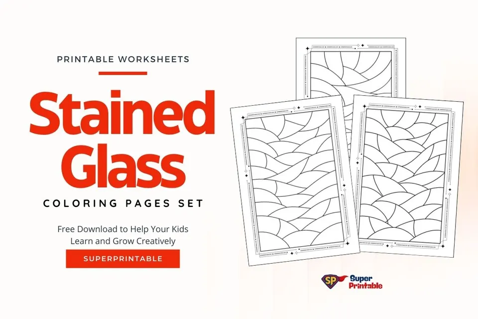 Stained Glass Coloring Pages Feature Image