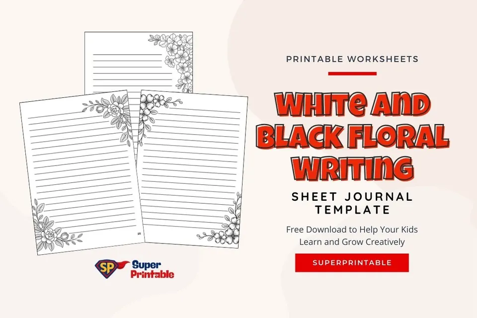 White and Black Floral Writing Sheet Journal Feature Image
