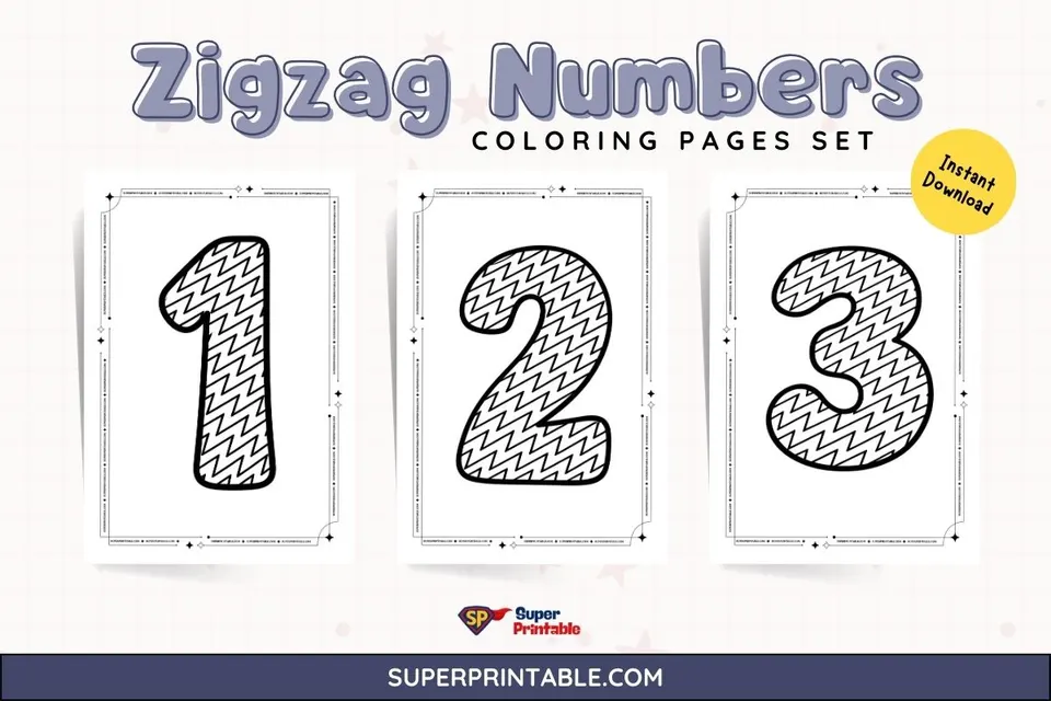 Zigzag Numbers Coloring Pages Feature Image
