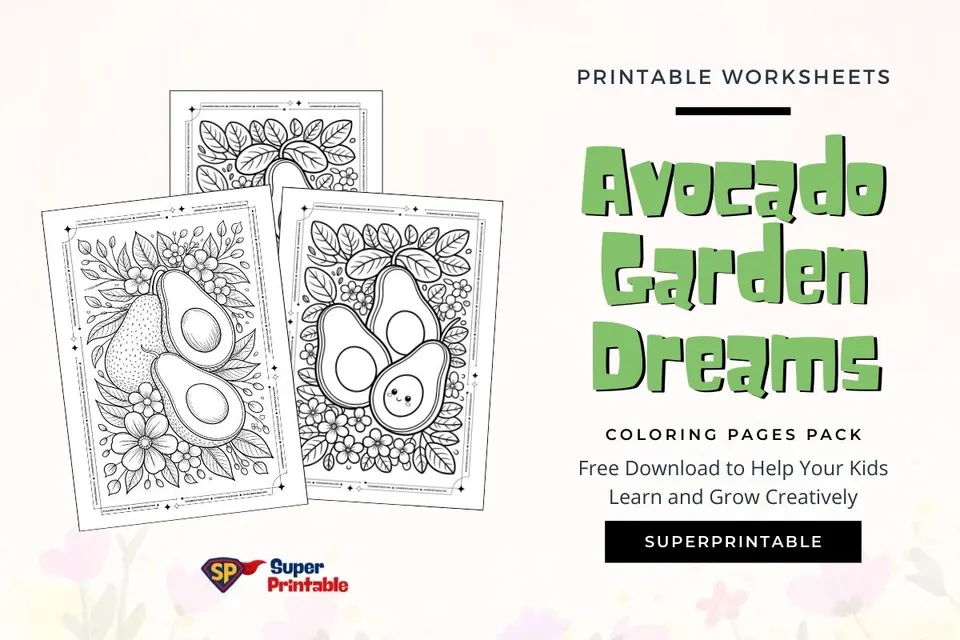 10+ Avocado Garden Dreams Coloring Pages Feature Image