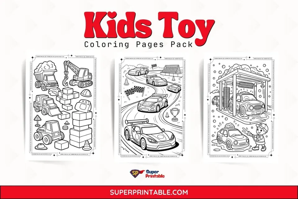 10+ Kids Toy Coloring Pages