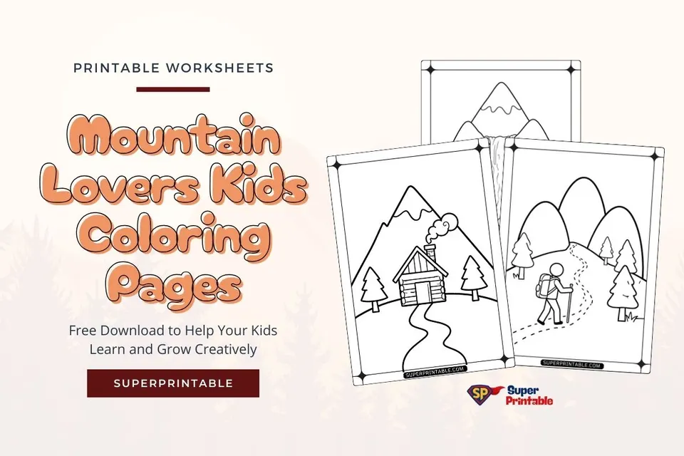 10+ Mountain Lovers Kids Coloring Pages Feature Image