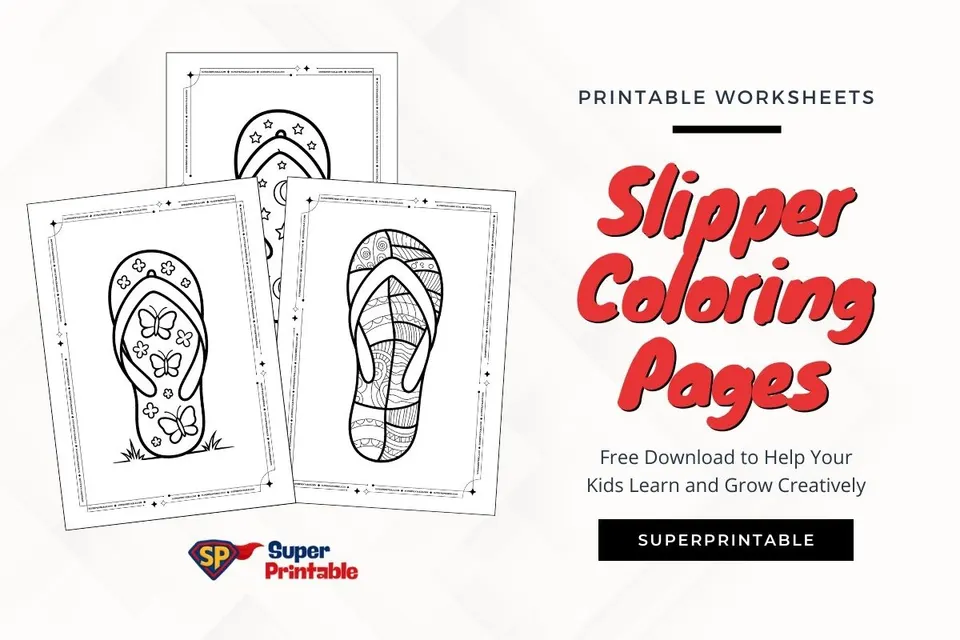 12+ Slipper Coloring Pages Feature Image