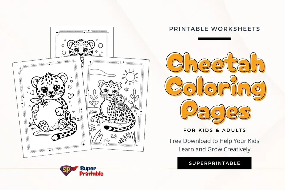 15+ Cheetah Coloring Pages