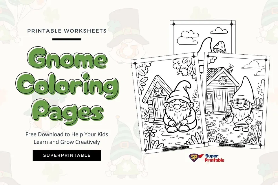 15+ Gnome Coloring Pages Feature Image