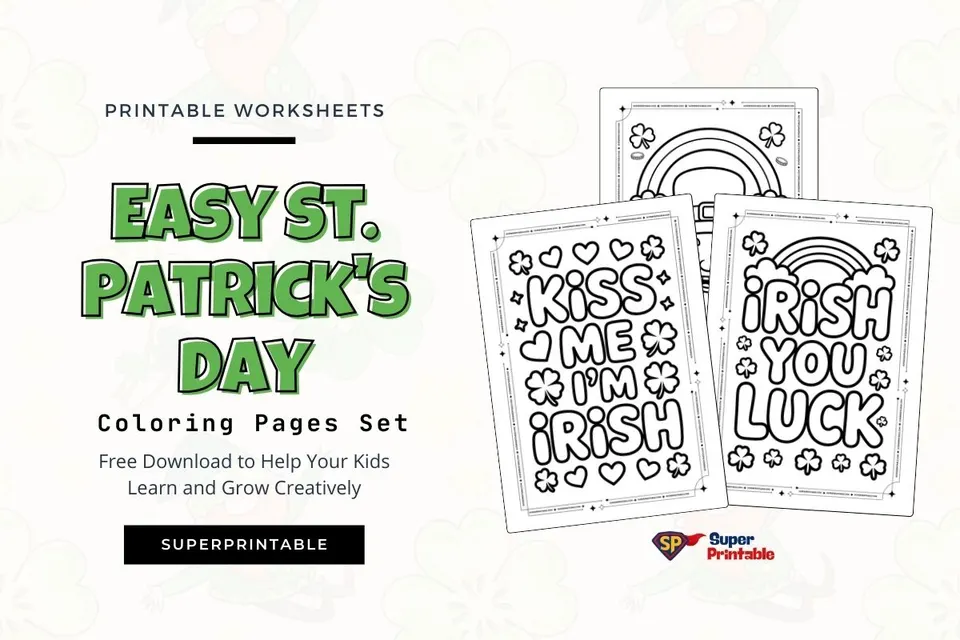 20 Easy St. Patrick's Day Coloring Pages Feature Image