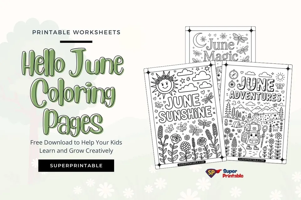 20 Hello June Coloring Pages Feature Image