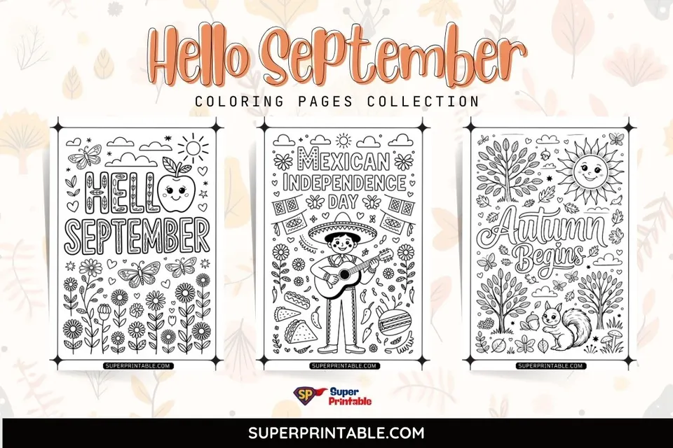 20 Hello September Coloring Pages Feature Image