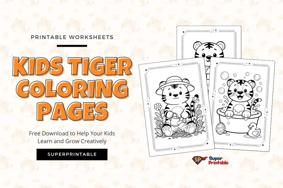 20 Kids Tiger Coloring Pages