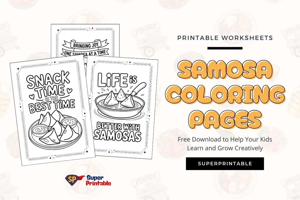 20 Samosa Coloring Pages Feature Image