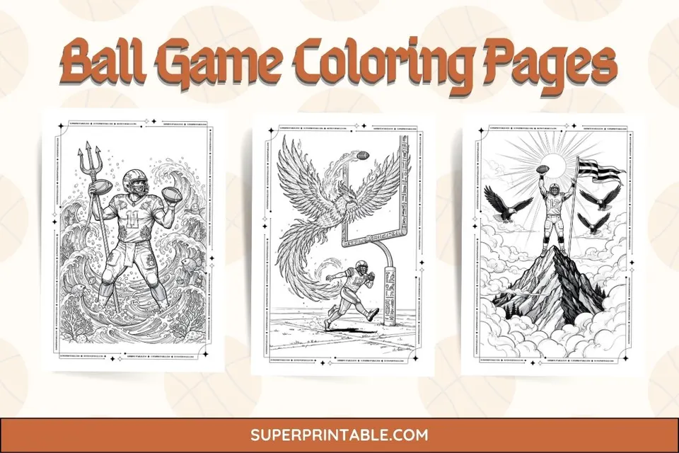 25+ Ball Game Coloring Pages Feature Image