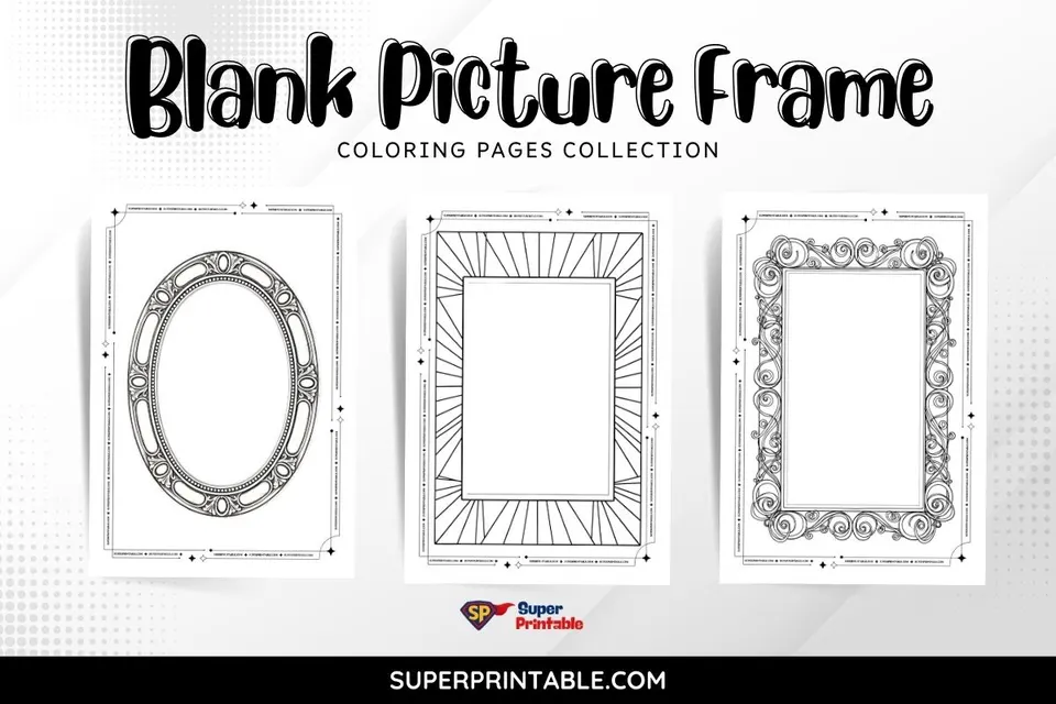 25+ Blank Picture Frame Coloring Pages