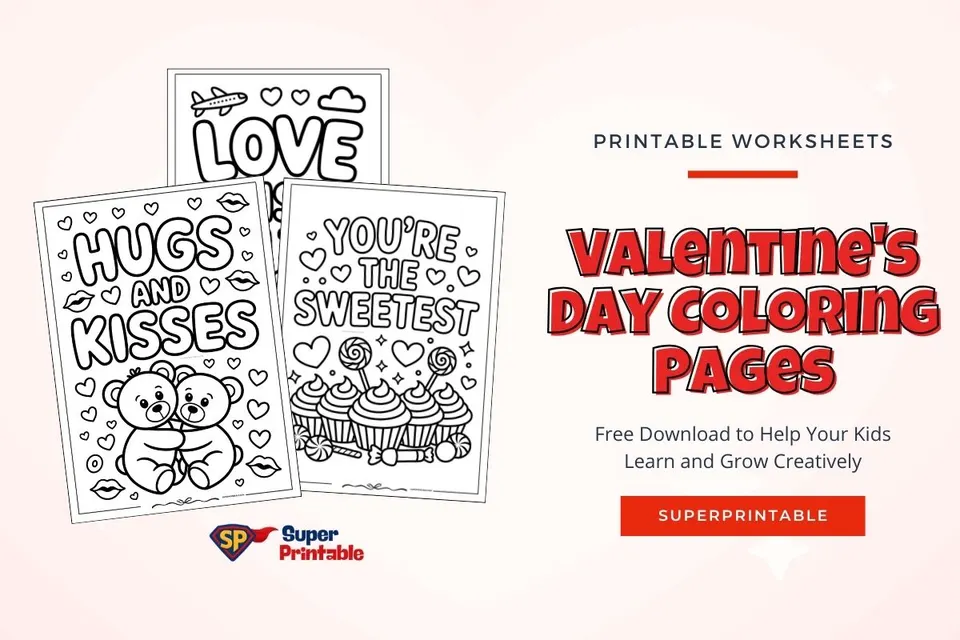 25+ Valentine's Day Coloring Pages Feature Image