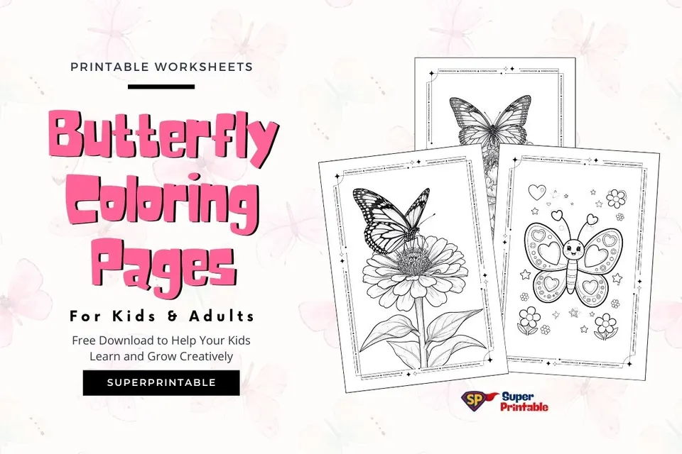 35+ Butterfly Coloring Pages Feature Image
