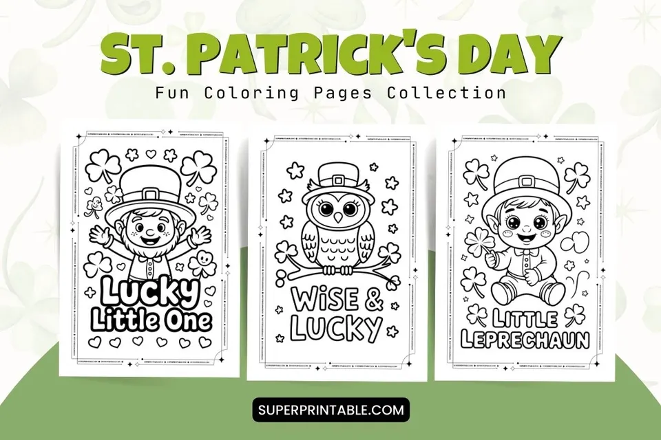 35+ Fun St. Patrick's Day Coloring Pages Feature Image