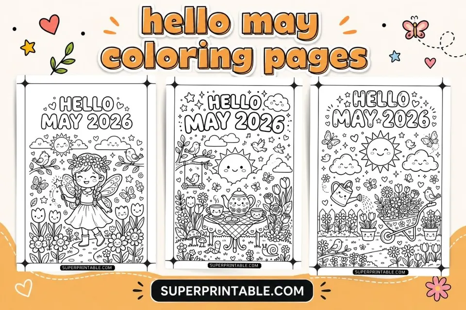 40 Hello May Coloring Pages
