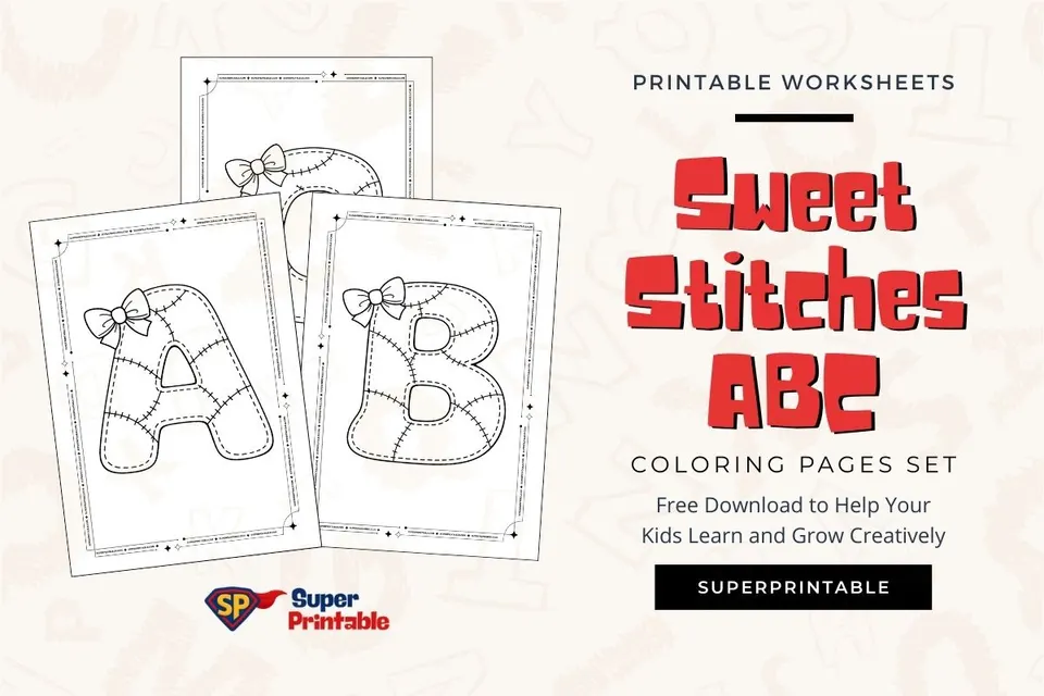 Sweet Stitches ABC Coloring Set Feature Image