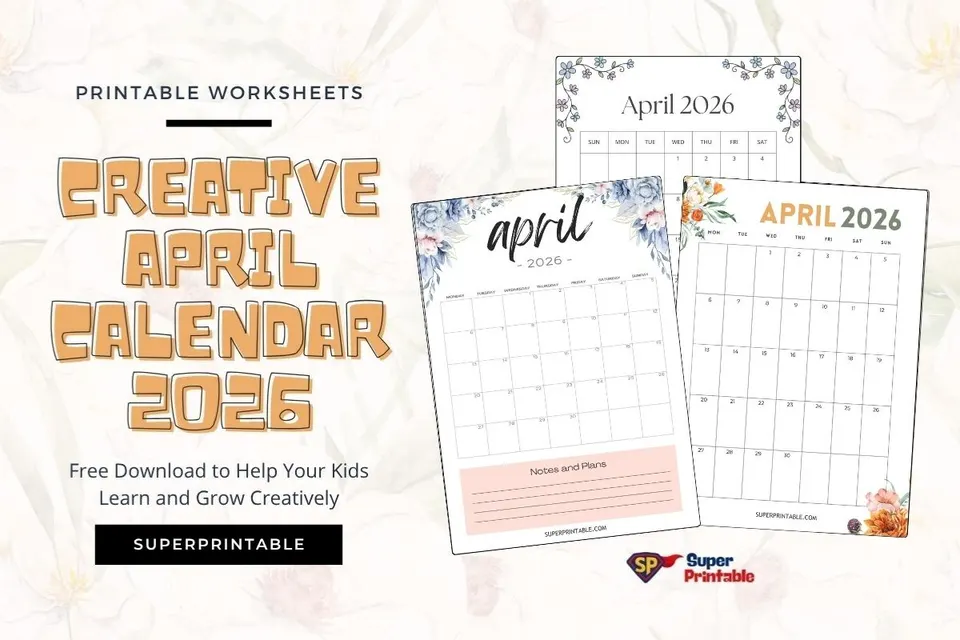 18+ Creative April Calendar 2026