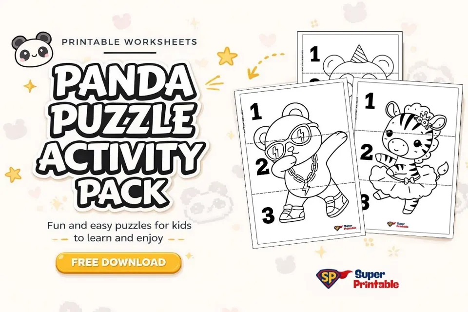 10 Panda Puzzle Activity Pack Feature Image