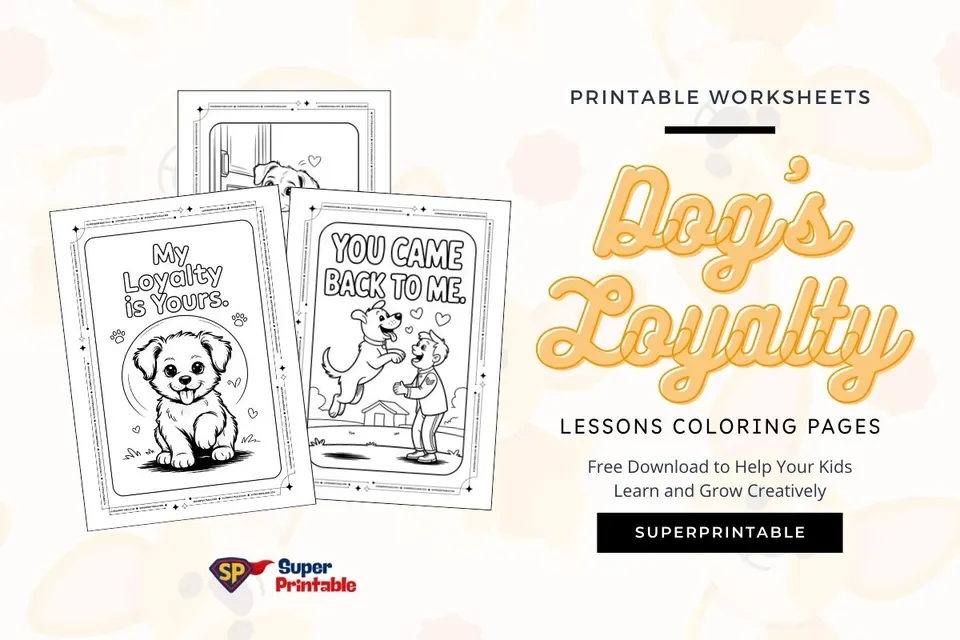 12+ Dog's Loyalty Lessons Coloring Pages Feature Image