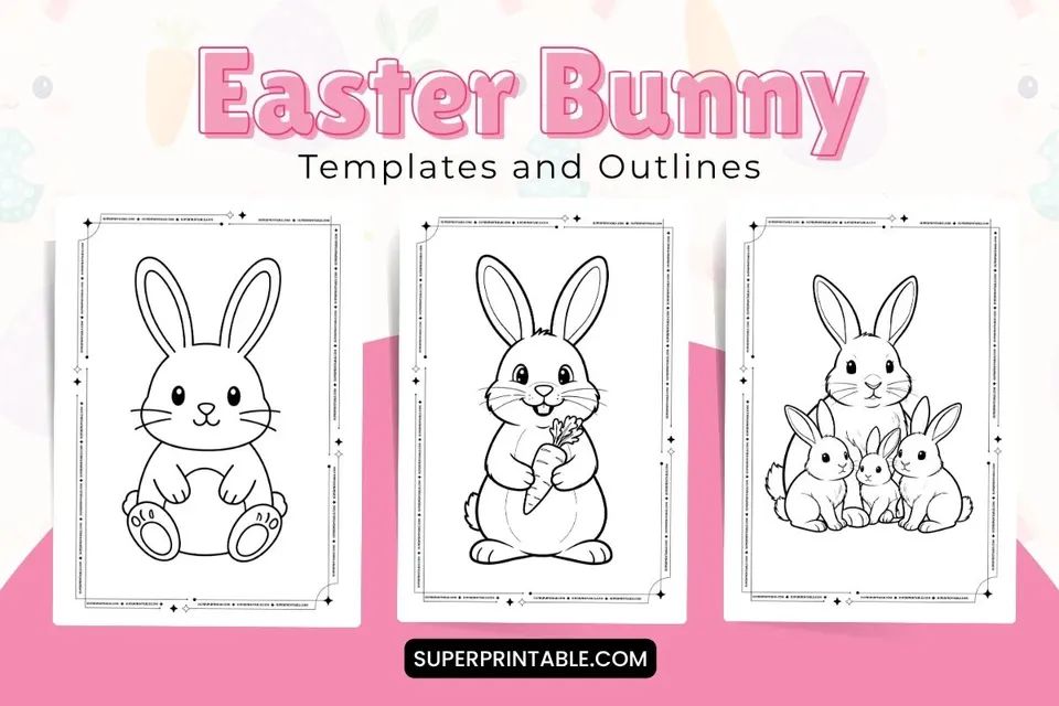 15+ Easter Bunny Templates and Outlines Feature Image