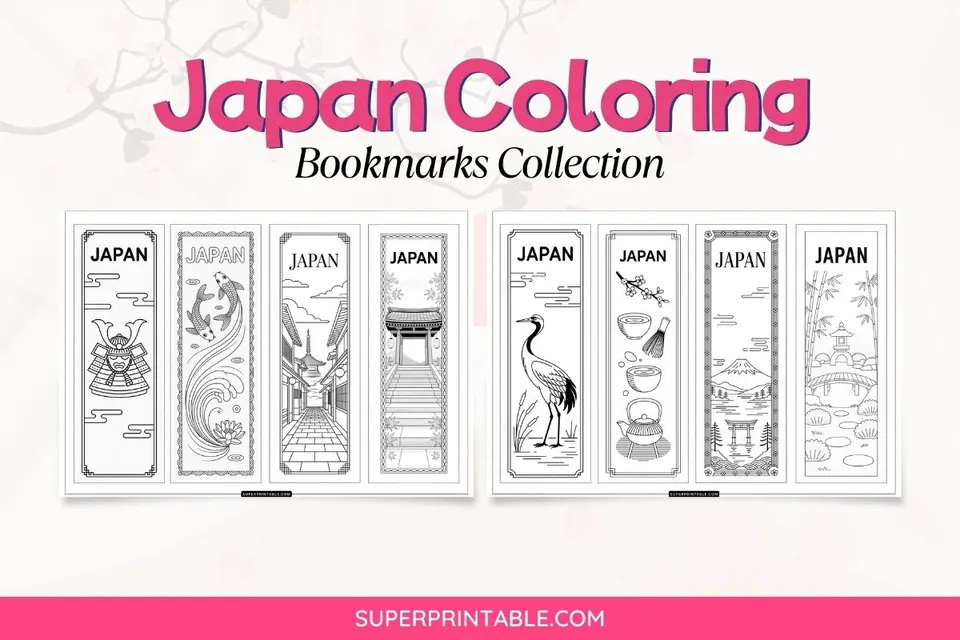 15+ Japan Coloring Bookmarks Feature Image