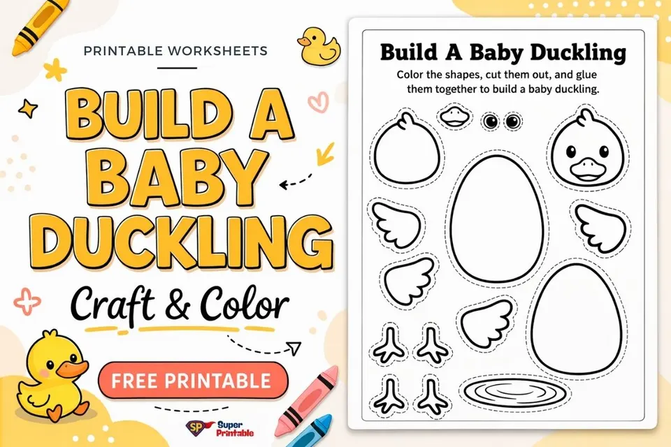 Build A Baby Duckling Craft & Color