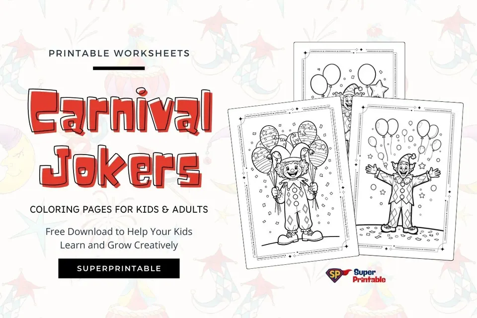 Carnival Jokers Coloring Pages Feature Image