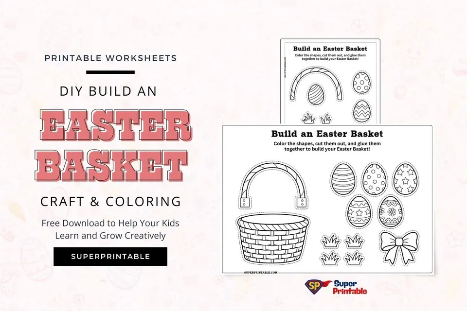 DIY Build An Easter Basket Craft & Coloring Feature Image