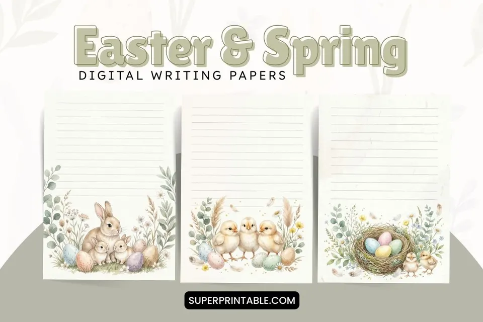 Easter & Spring Digital Writing Papers Feature Image