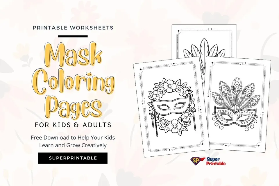 Mask Coloring Pages Feature Image