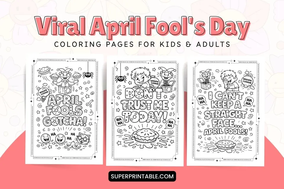 Viral April Fool's Day Coloring Pages Feature Image