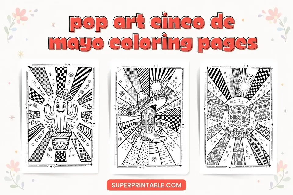 10+ Pop Art Cinco De Mayo Coloring Pages Feature Image